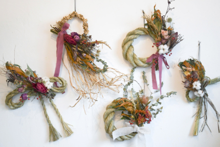 写真：SULK FLOWER ドライフラワーしめ縄 20%引きセール！
